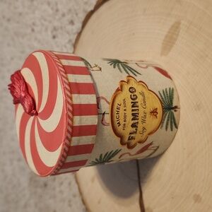 Michel Flamingo Soy Wax Candle 6 oz Mimosa Flower Scent